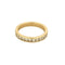 Bague 53.5 Demi-alliance - Bague en or jaune 18K et diamants princesse 58 Facettes SQU3662X2