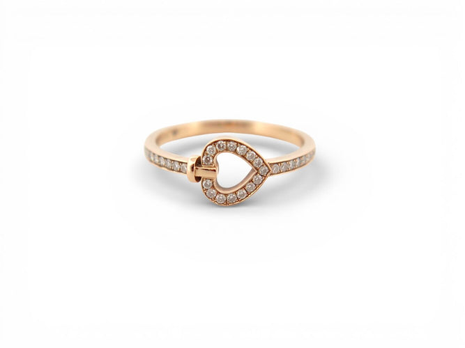 Bague 55 FRED Pretty Woman - Bague mini modèle en or rose 18k et diamants 58 Facettes 272582