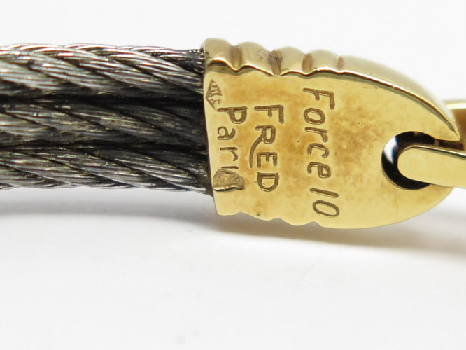 Bracelet FRED Force 10 - Bracelet câble en acier et or jaune 18k, 18 cm 58 Facettes 272738