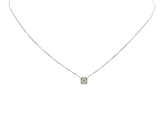 Collier Dinh Van Le Cube Diamant - Collier en or blanc 18k avec diamant 58 Facettes 272302