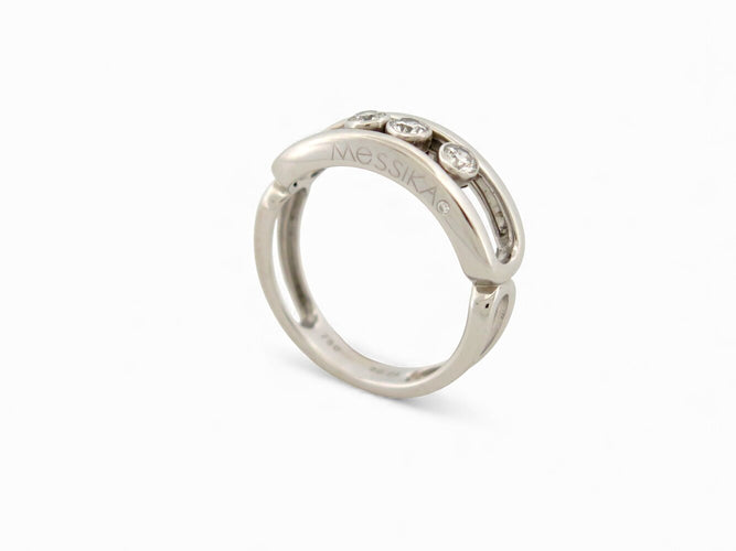Bague 51 Messika Move Classique - Bague en or blanc 18k et diamants, T51 58 Facettes 272117