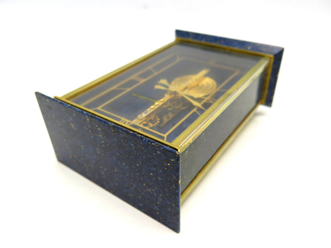 Montre Jaeger-LeCoultre - Pendulette de table 481 en laiton et lapis-lazuli 58 Facettes 271807