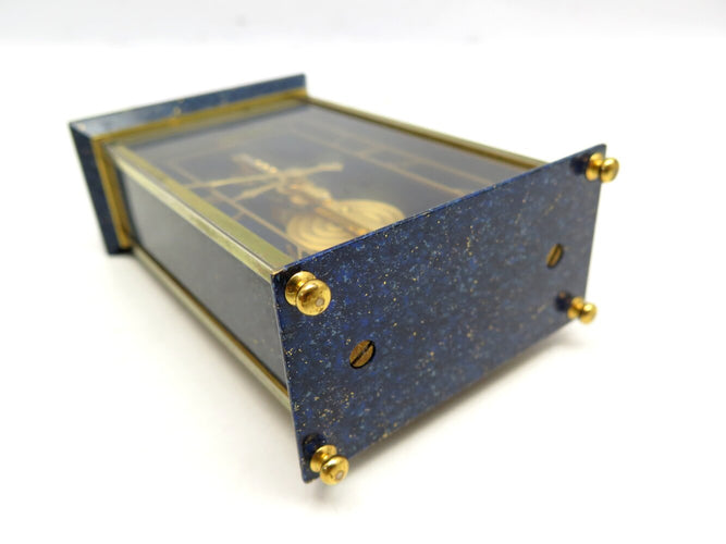 Montre Jaeger-LeCoultre - Pendulette de table 481 en laiton et lapis-lazuli 58 Facettes 271807