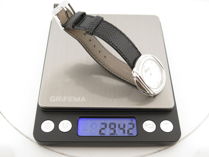 Montre Poiray Rive Droite - Montre quartz 31 mm en acier, bracelet cuir 58 Facettes 271816