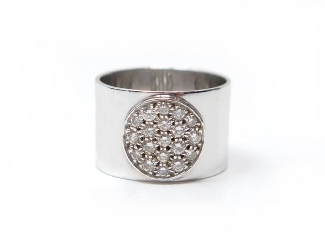 Bague 51 Dinh Van Anthea - Bague GM pavée en or blanc 18K et diamants 58 Facettes 271709