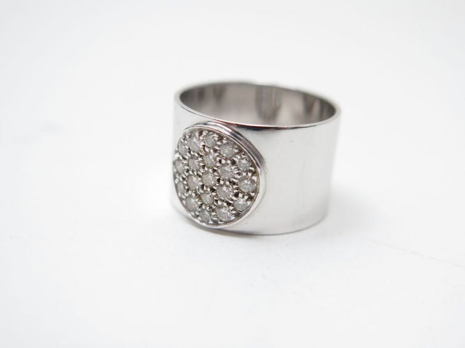 Bague 51 Dinh Van Anthea - Bague GM pavée en or blanc 18K et diamants 58 Facettes 271709
