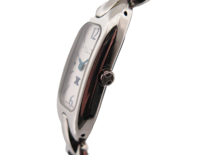 Montre Celine Macadam Triomphe - Montre classique quartz 35 mm en acier palladié 58 Facettes 267061