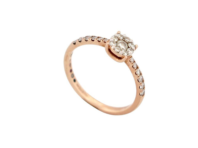 Bague 55 Juliette Paris Juju - Bague 6 mm en or rose 18K et diamants 0,45 ct 58 Facettes 267117