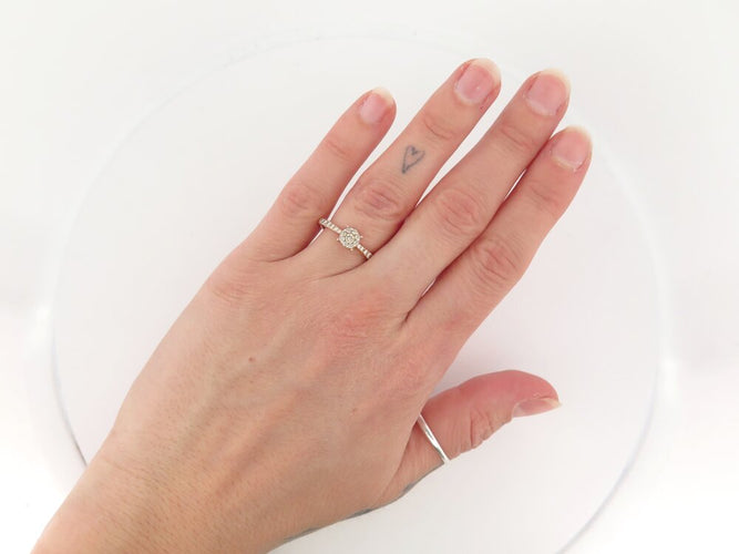 Bague 55 Juliette Paris Juju - Bague 6 mm en or rose 18K et diamants 0,45 ct 58 Facettes 267117