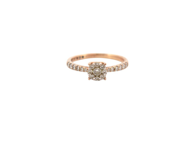 Bague 55 Juliette Paris Juju - Bague 6 mm en or rose 18K et diamants 0,45 ct 58 Facettes 267117