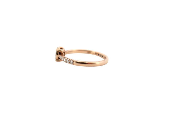 Bague 55 Juliette Paris Juju - Bague 6 mm en or rose 18K et diamants 0,45 ct 58 Facettes 267117