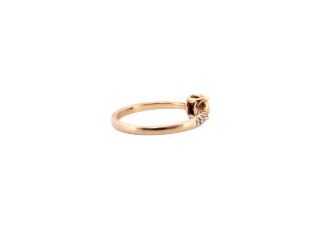 Bague 55 Juliette Paris Juju - Bague 6 mm en or rose 18K et diamants 0,45 ct 58 Facettes 267117
