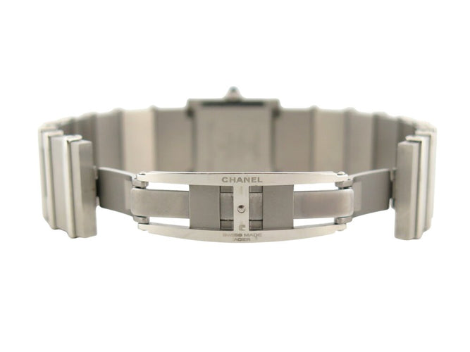 Montre Chanel Mademoiselle - Montre quartz en acier brossé et diamants 58 Facettes 267770