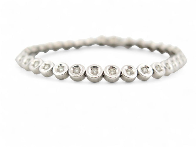 Bracelet Bracelet tennis rivière de diamants en or blanc 14 ct 2,1 ct 58 Facettes 268155