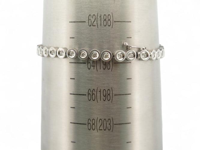 Bracelet Bracelet tennis rivière de diamants en or blanc 14 ct 2,1 ct 58 Facettes 268155