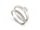 Bague 50 bague solitaire 0.63ct gia t50 or blanc 18k + alliance sertie diamant 0.1ct 58 Facettes 270398