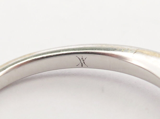 Bague 50 bague solitaire 0.63ct gia t50 or blanc 18k + alliance sertie diamant 0.1ct 58 Facettes 270398