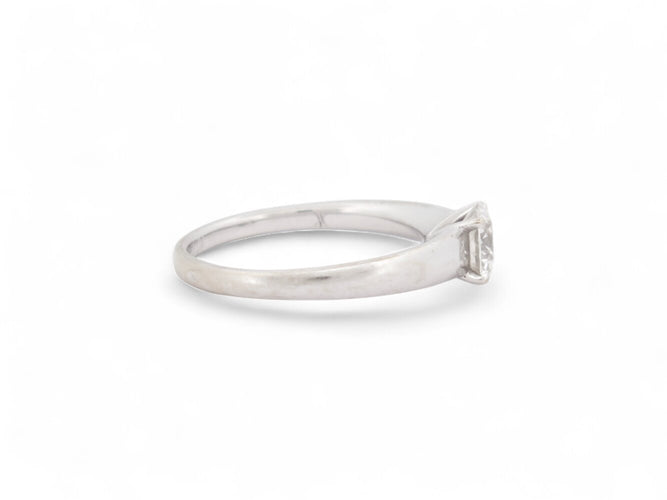 Bague 50 bague solitaire 0.63ct gia t50 or blanc 18k + alliance sertie diamant 0.1ct 58 Facettes 270398