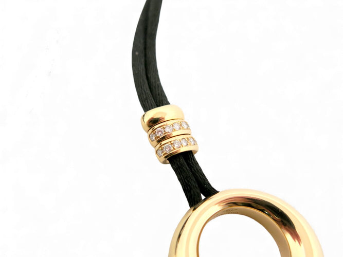 Collier Chaumet Anneau GM - Collier pendentif en or jaune 18k et diamants 0,24 ct 58 Facettes 271153