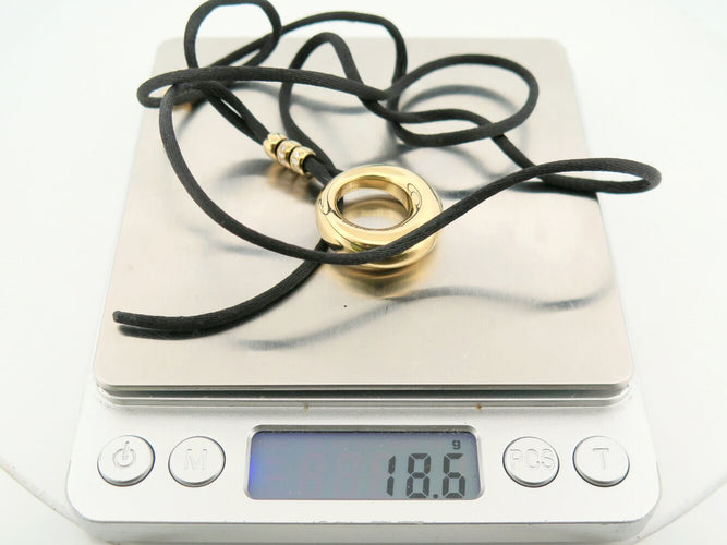 Collier Chaumet Anneau GM - Collier pendentif en or jaune 18k et diamants 0,24 ct 58 Facettes 271153
