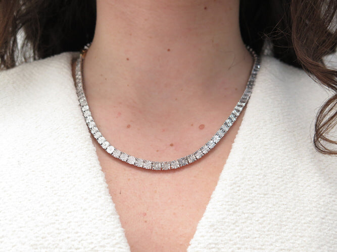 Collier collier MAUBOUSSIN un souper a cabourg en argent 925 or 18k diamants 58 Facettes 273009