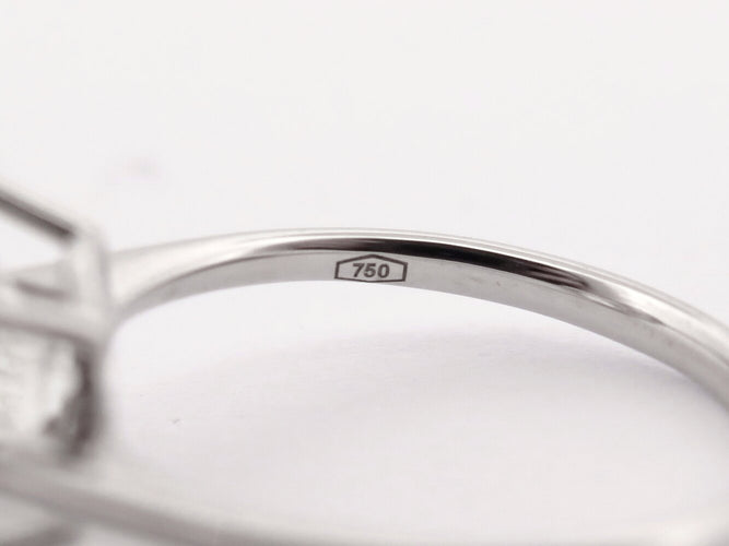 Bague 54 bague solitaire diamant de laboratoire 5.41cts or blanc 18k 3.39g 58 Facettes 272943