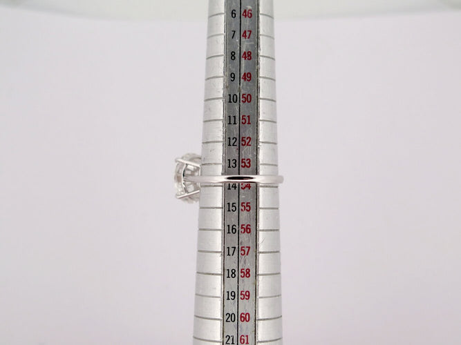 Bague 54 bague solitaire diamant de laboratoire 5.41cts or blanc 18k 3.39g 58 Facettes 272943