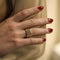 Bague 51 Bague bandeau diamants en or jaune 18k 1,50 ct H-VS 58 Facettes FB11221