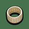 Bague 51 Bague bandeau diamants en or jaune 18k 1,50 ct H-VS 58 Facettes FB11221
