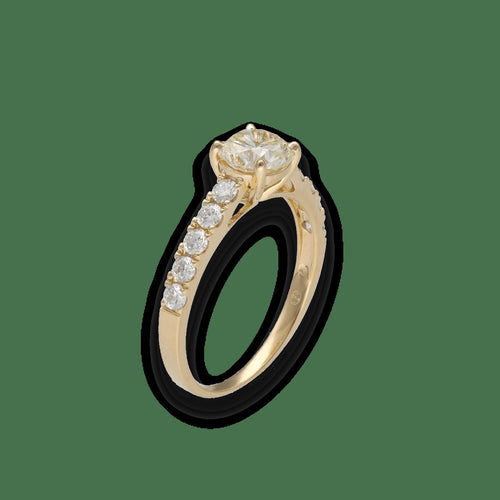 Bague 53 Solitaire - Bague en or jaune 18k et diamants 1,00 ct 58 Facettes FB11203-FB11065