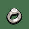 Bague 53 Chopard Happy Diamond - Bague en or gris 18k avec diamant mobile 0,05 ct 58 Facettes FB11097