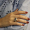 Bague 56 Bague en or gris 18 carats avec saphir de Ceylan et diamants, taille 56-57 58 Facettes FB07144