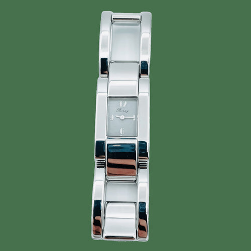 Montre Poiray Time 3 - Montre femme 1999, cadran nacre grise, double bracelet 58 Facettes FB07032