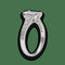 Bague 52 Solitaire - Bague en or gris 18 carats avec diamant taille émeraude 1,51 ct 58 Facettes FB09091-FB09120
