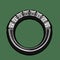 Bague 48 De Beers - Demi-alliance en platine avec 8 diamants 0,62 ct, taille 48 58 Facettes FB08399