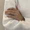 Bague 48 De Beers - Demi-alliance en platine avec 8 diamants 0,62 ct, taille 48 58 Facettes FB08399