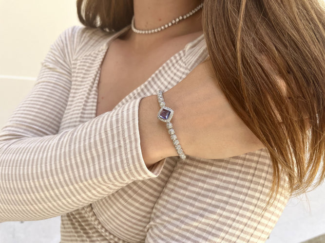 Bracelet Fred Pain de Sucre - Bracelet en or gris 18K, tanzanite et diamants 58 Facettes FB08115