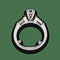 Bague 52 Solitaire - Bague en or gris 18 carats avec diamants 1,02 ct 58 Facettes FB08338