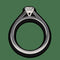 Bague 48 De Beers DB Classic - Solitaire en platine avec diamant 0,40 ct H-SI2 58 Facettes FB08388