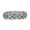 Bracelet Bracelet en or gris 18 carats avec émeraudes et diamants H-VS 58 Facettes FB09597