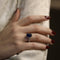 Bague 53 Bague en or gris 18K avec saphir de Siam 5,72 ct et diamants 58 Facettes FB09849-FB09792