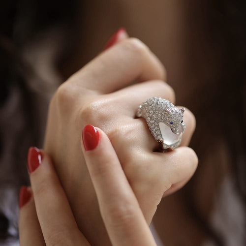 Bague 52 Bague Boucheron Animaux Nanook lOurs en or gris 18K - 5,04 cts de diamants - 2021 58 Facettes FB09646