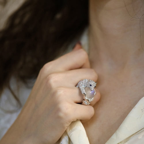 Bague 52 Bague Boucheron Animaux Nanook lOurs en or gris 18K - 5,04 cts de diamants - 2021 58 Facettes FB09646