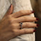 Bague 55 De Beers Aura - Solitaire en platine avec diamants, taille 55 58 Facettes FB10126