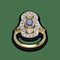 Bague 55 Bague en or jaune et gris 18 Cts avec saphirs et diamants vers 1970. Taille 55. 58 Facettes FB10280