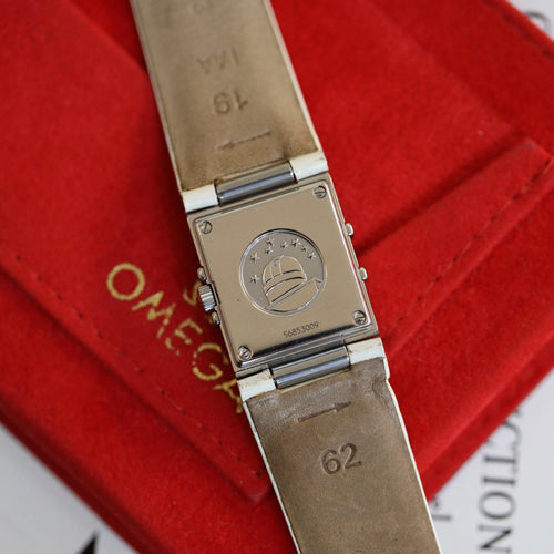 Montre Omega Constellation Quadra - Montre dame en or et acier sertie de diamants 58 Facettes FB10854