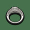Bague 59 Solitaire style Art Déco - Bague en platine et diamant coussin 2,73 ct 58 Facettes FB10852