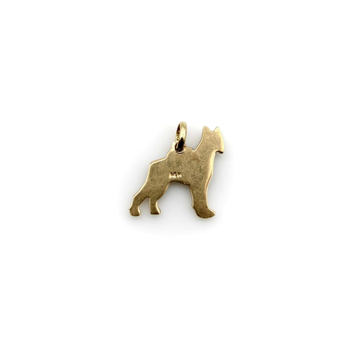 Pendentif Pendentif vintage boxer en or jaune 14k émaillé 58 Facettes