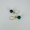 Boucles d'oreilles Boucles d'oreilles vintage en or jaune et malachite verte 58 Facettes 2505019