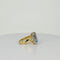 Bague 56 Bague vintage en or jaune 18 carats avec topaze bleue 58 Facettes 2501010